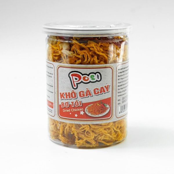 khô gà cay bơ tỏi hộp 100g