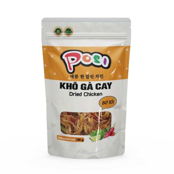 khô gà cay bơ tỏi gói 50g