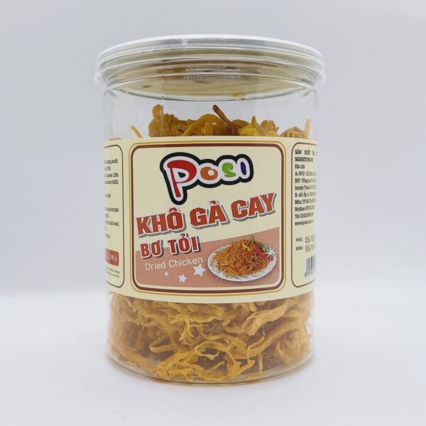 Khô gà cay bơ tỏi hộp lớn