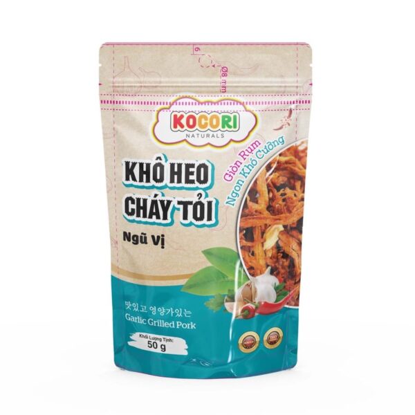 Khô heo cháy tỏi ngũ vị gói 50g
