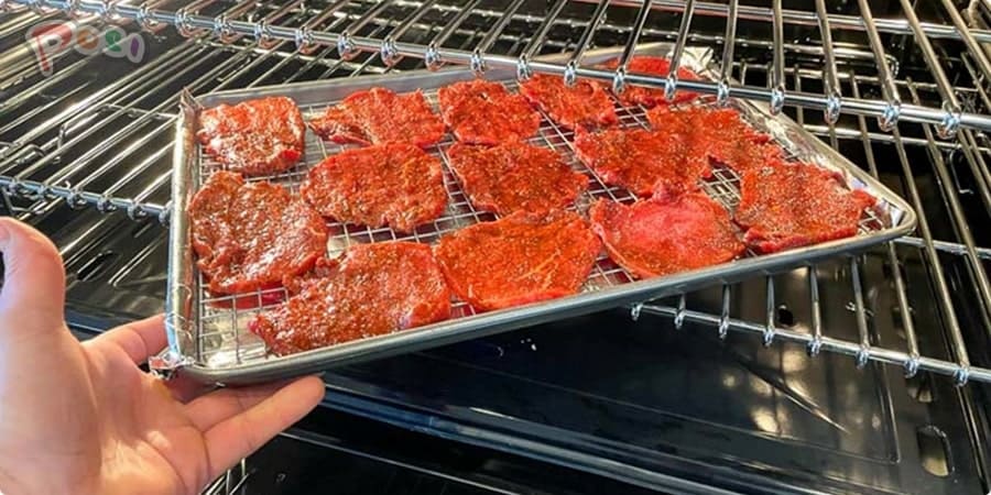 làm khô bò bằng lò nướng