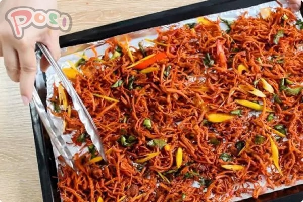 làm khô gà lá chanh bằng lò nướng