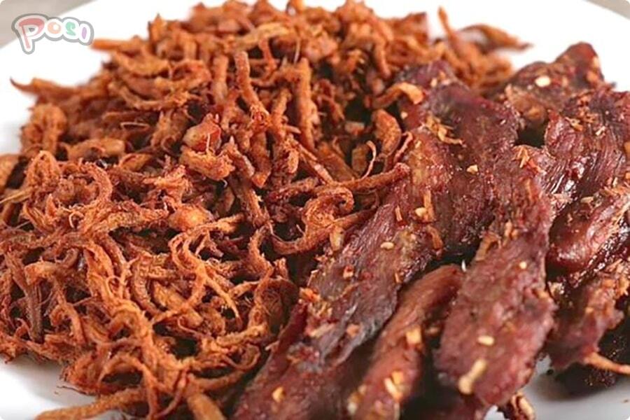 khô bò miếng và khô bò xé sợi