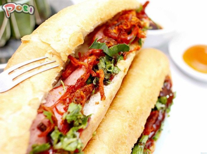 Banh my kep kho bo